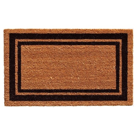 Configuracion 18 x 30 in. Black Border Rectangular Doormat Natural CO2827158